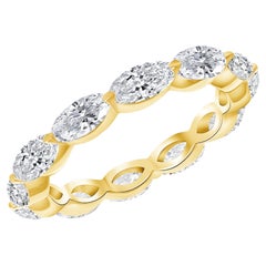 2.75 Ct. Oval Eternity Band Side Way East-West Design