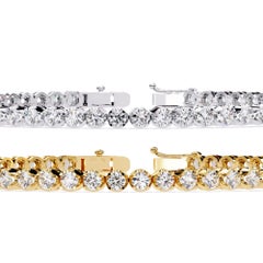 2.75 CTW Natural Diamond Tennis Bracelet in 14K Gold SI+ Diamond, Secure Clasp