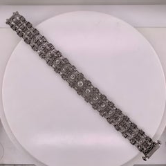 27.50 Carat Diamond Bracelet with 18 Karat White Gold
