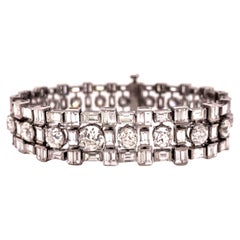 27.50 Karat Diamantarmband mit 18 Karat Weißgold