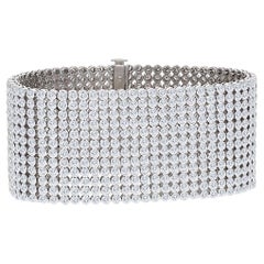 27.50 Carat Diamond Tennis Bracelet Cuff