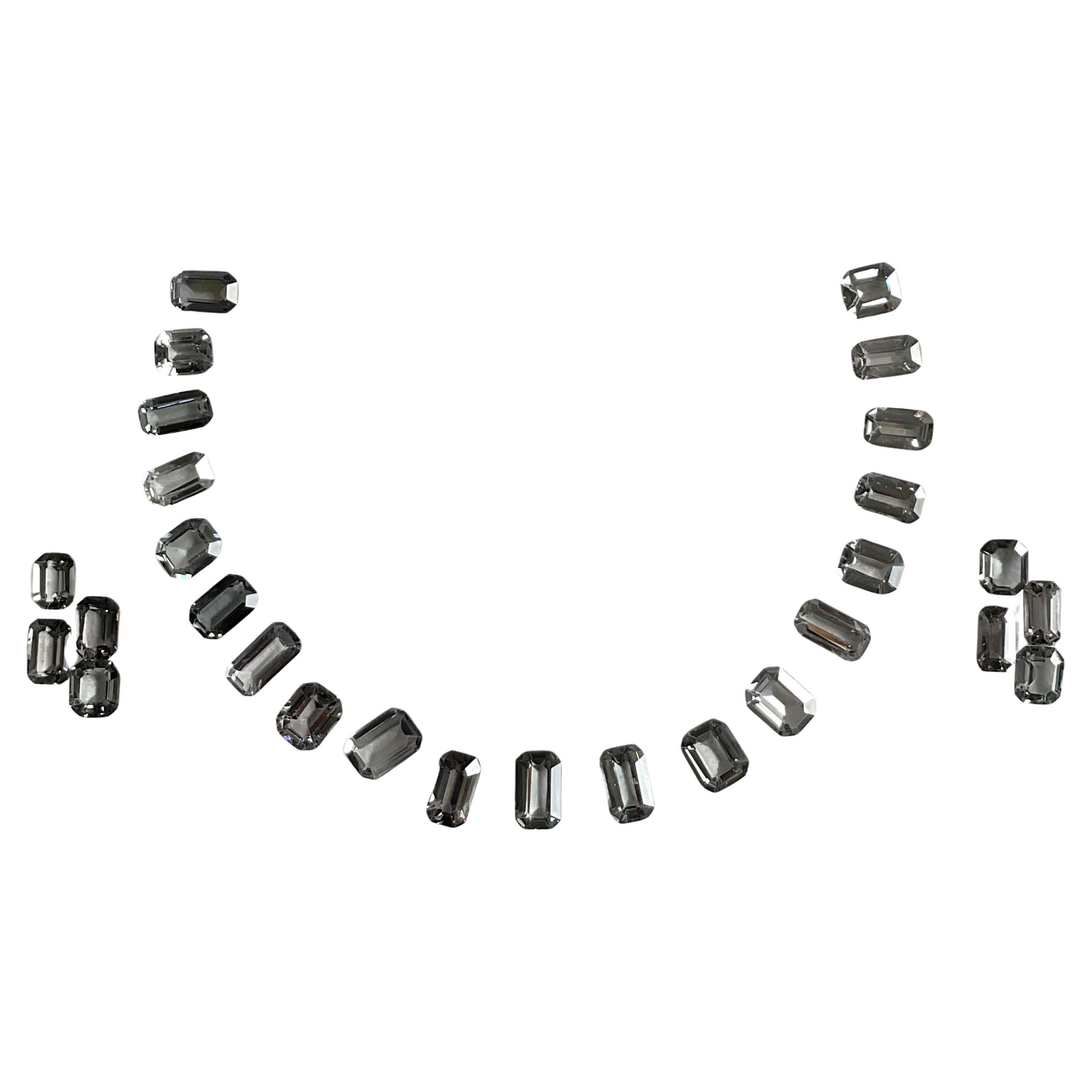 27,52 Karat birmanischer Grauspinell Top Qualität Oktagon Schliff Stein Layout Edelstein