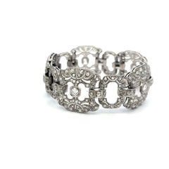 2.75ct Art Deco Platinum Bracelet with Rose Cut & Brilliant Diamonds