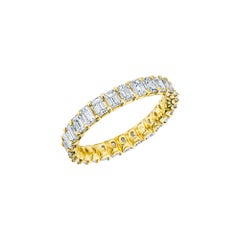 2.75ct Diamond Emerald Cut Eternity Band in 18KT Yellow Gold