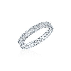 2.75ct Diamond Emerald Cut Eternity Band in 18KT White Gold