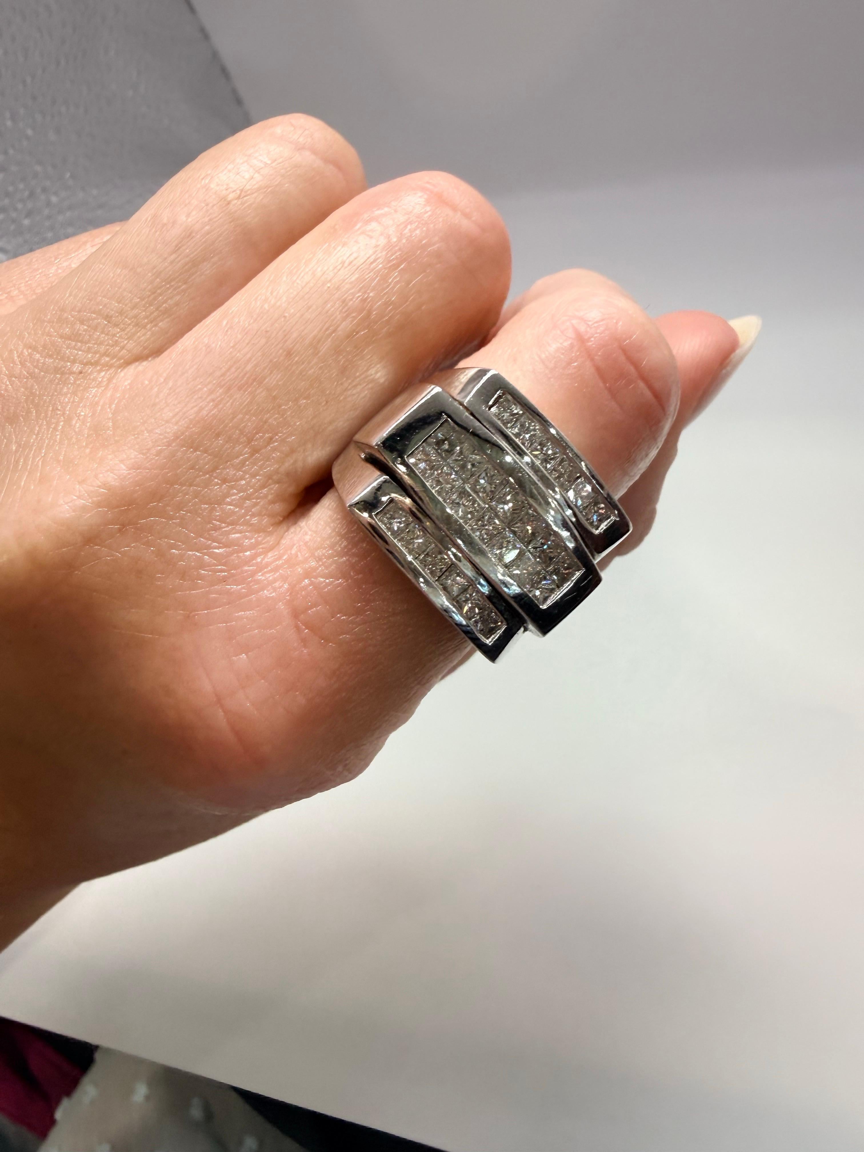 Anello da uomo con diamante da 2,75 carati in oro 14KT in vendita 1