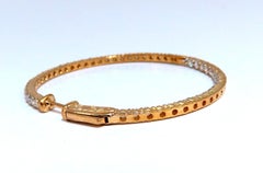 2.75 Carat Natural Round Diamond Hoop Earrings 14 Karat Single Share Prong