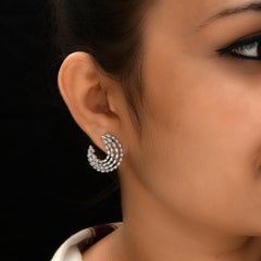 2.75Ct SI/H Natural Diamond Circle Stud Earrings 14k White Gold All Tariffs Paid