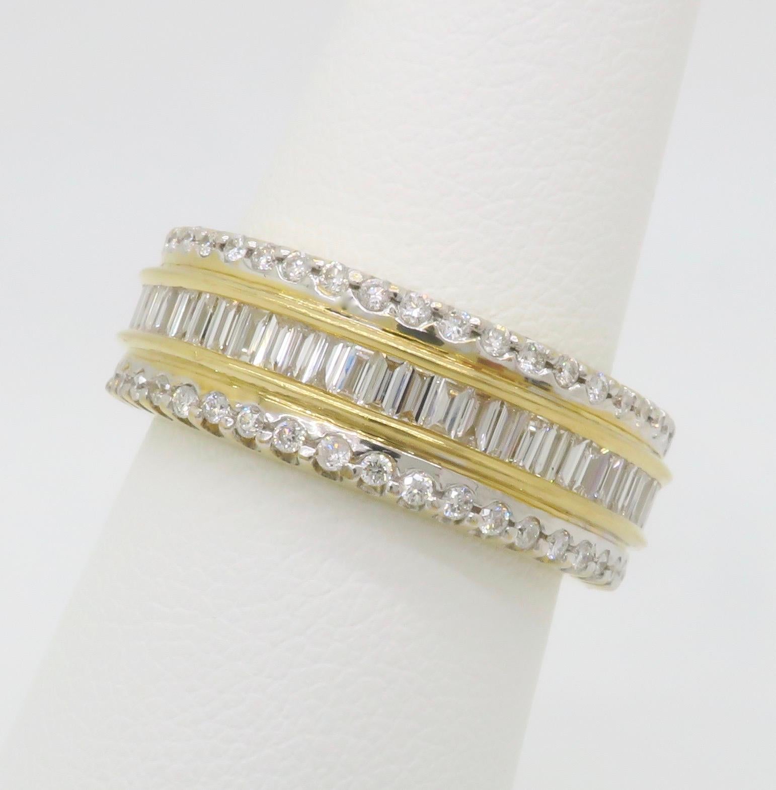 2.75CTW Diamond Eternity Band made in 18K Yellow Gold In New Condition For Sale In Webster, NY