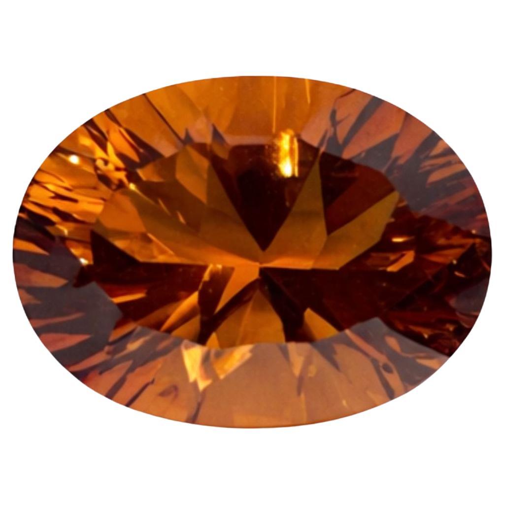 2,76 Karat Brasilianischer Madeira Citrin Oval Facettiert Loser Edelstein