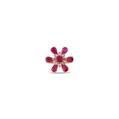 2.76 Carat Mozambique  Ruby and Diamond Classic Ring Set in 18k Gold