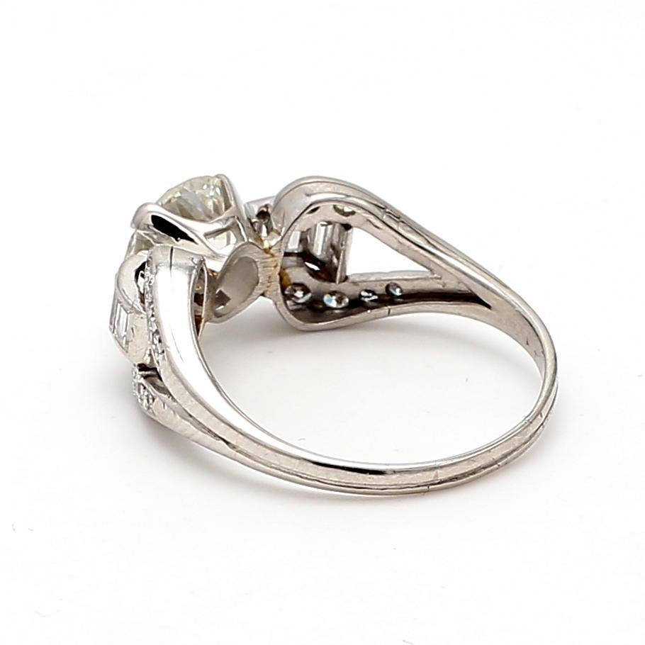 2,76 Karat Runder Brillant I-VS1 Diamant Platin Ehering im Angebot 2
