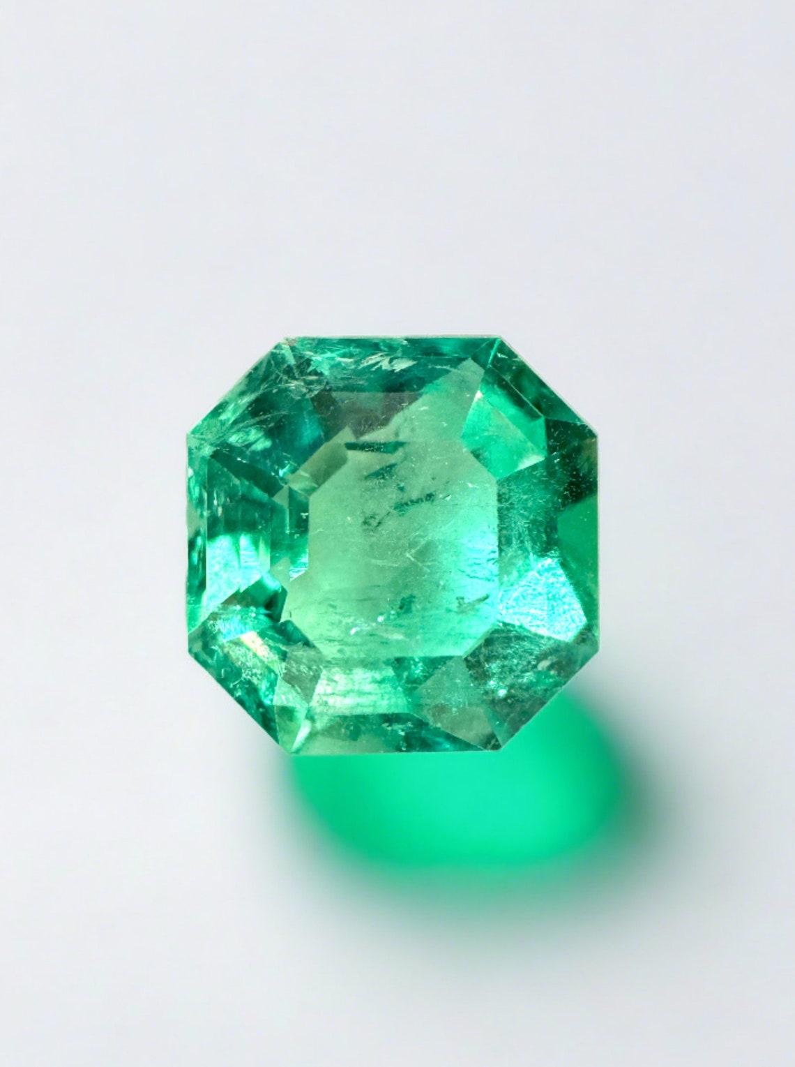 2.76 Carat Vivacious Colombian Emerald - Asscher Cut, Clipped Corners May