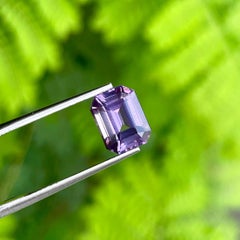 2.76 carats Lavender Loose Spinel Stone Emerald Cut Natural Tanzanian Gemstone