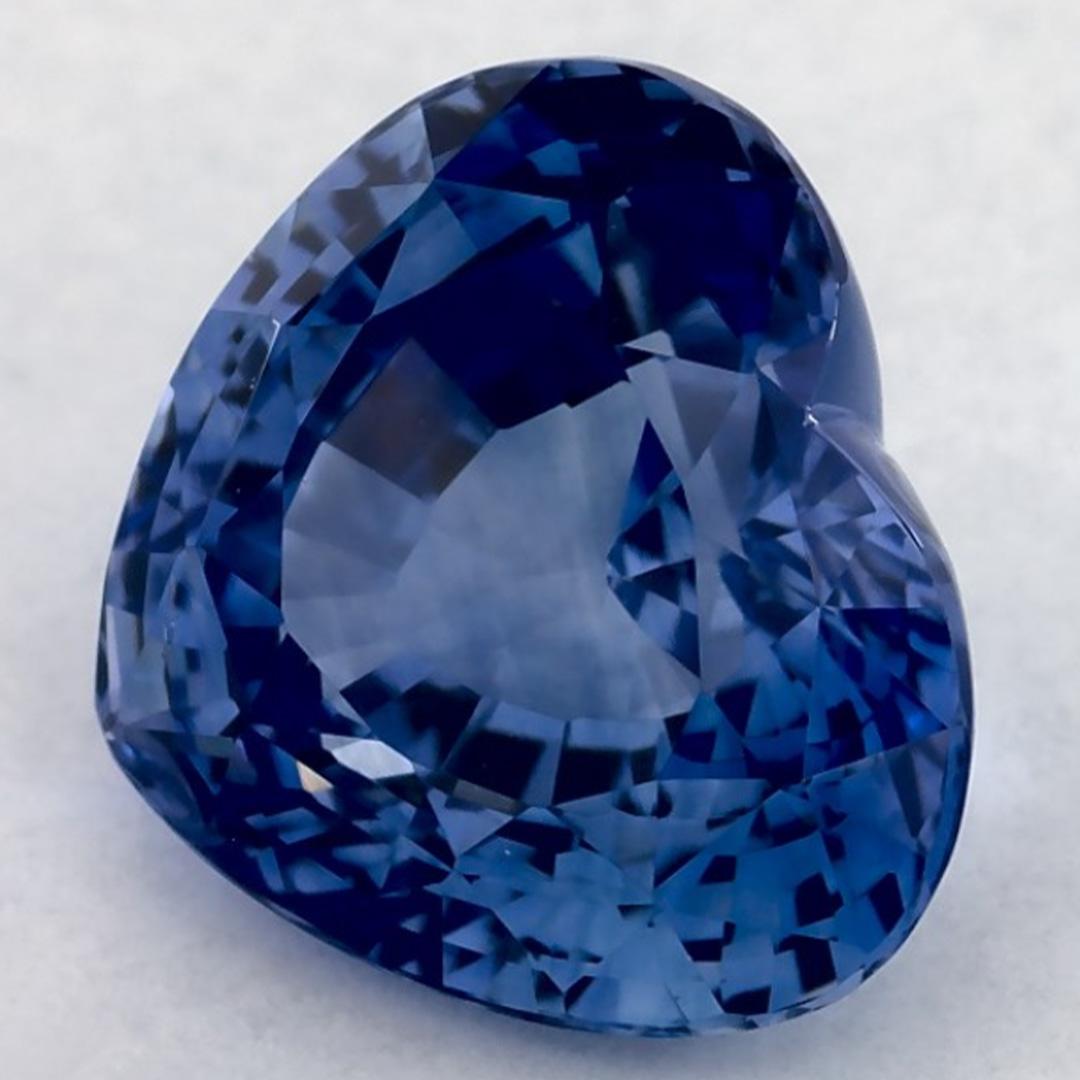 2.76 qt Zafiro Azul Corazón Gema Suelta Corte de corazón en venta