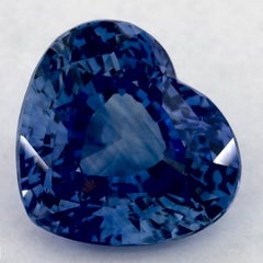 2.76 Ct Blue Sapphire Heart Loose Gemstone