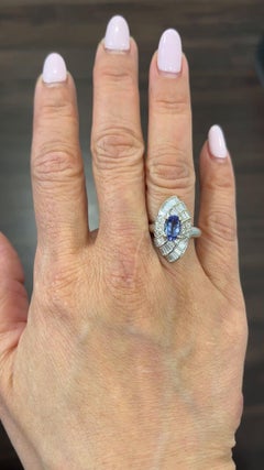 Bague de 2.76 ct Tanzanite et diamant