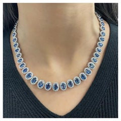Collier de saphirs naturels et de diamants de 27,60 carats