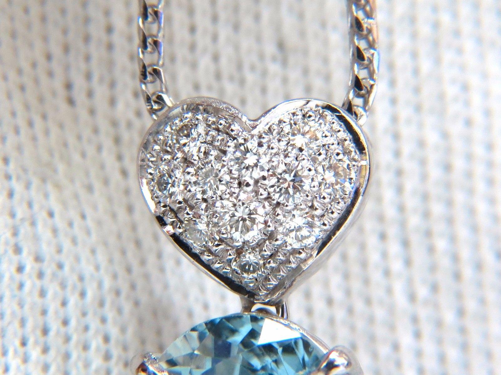 27.60ct natural kunzite tanzanite aquamarine diamonds dangle necklace 14kt 1