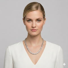 27.66 Carat Diamond White Gold Necklace