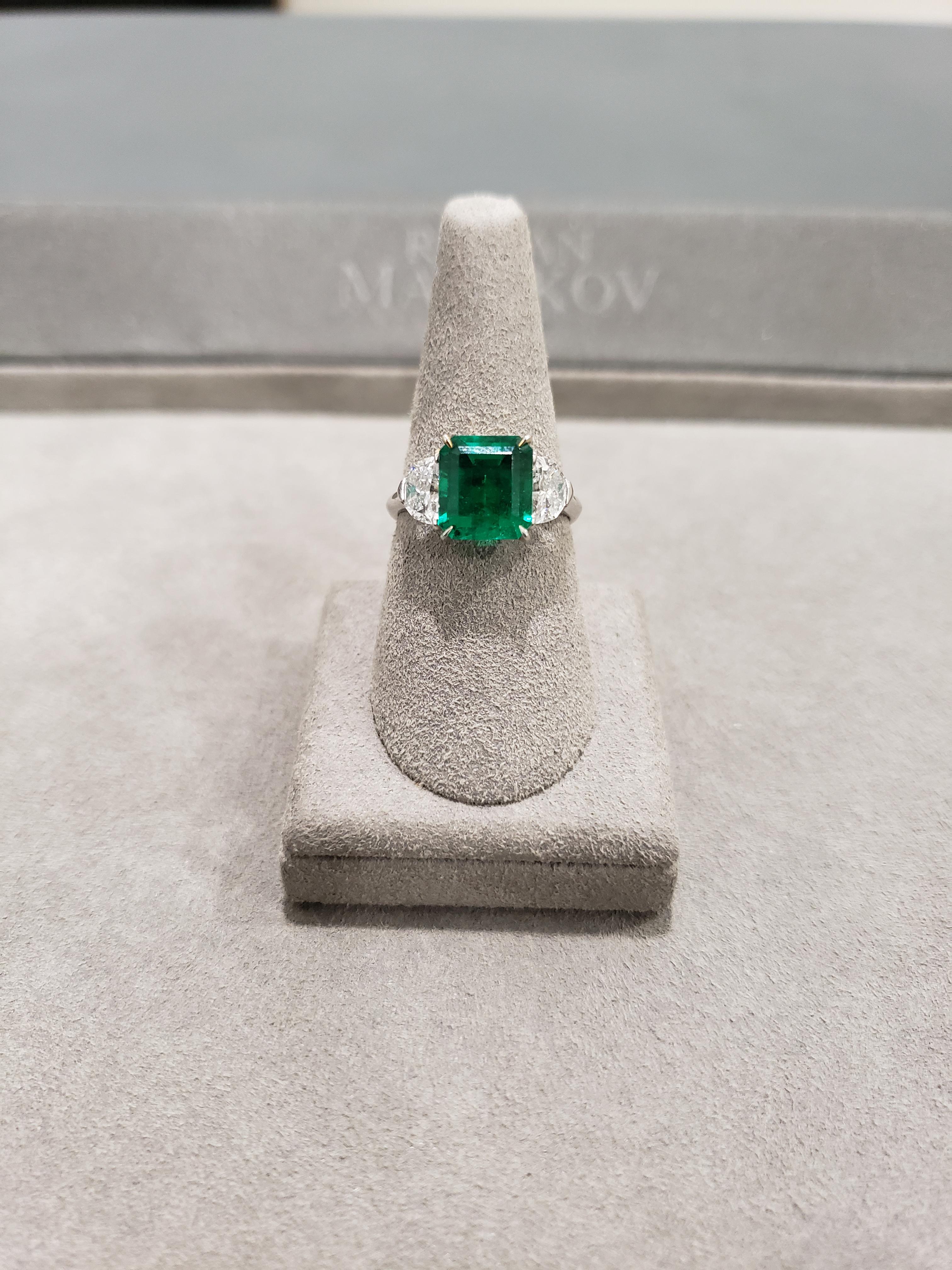 colombian emerald engagement ring