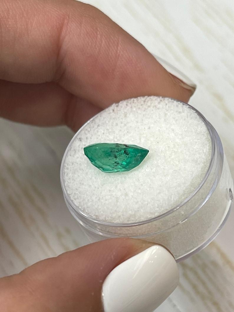 2.77 Carat Imperfectly Perfect Green Colombian Emerald - Pear Cut Teardrop Gems For Sale 3