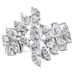 2.77 Carat SI/H Diamond Mixed Cut Cocktail Ring 14k White Gold Fine Jewelry