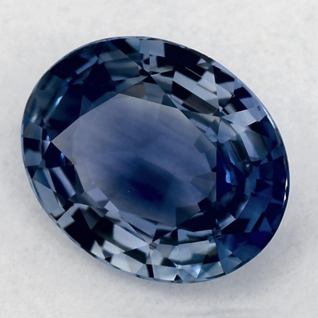 2.77 Ct Blue Sapphire Oval Loose Gemstone In New Condition For Sale In Fort Lee, NJ