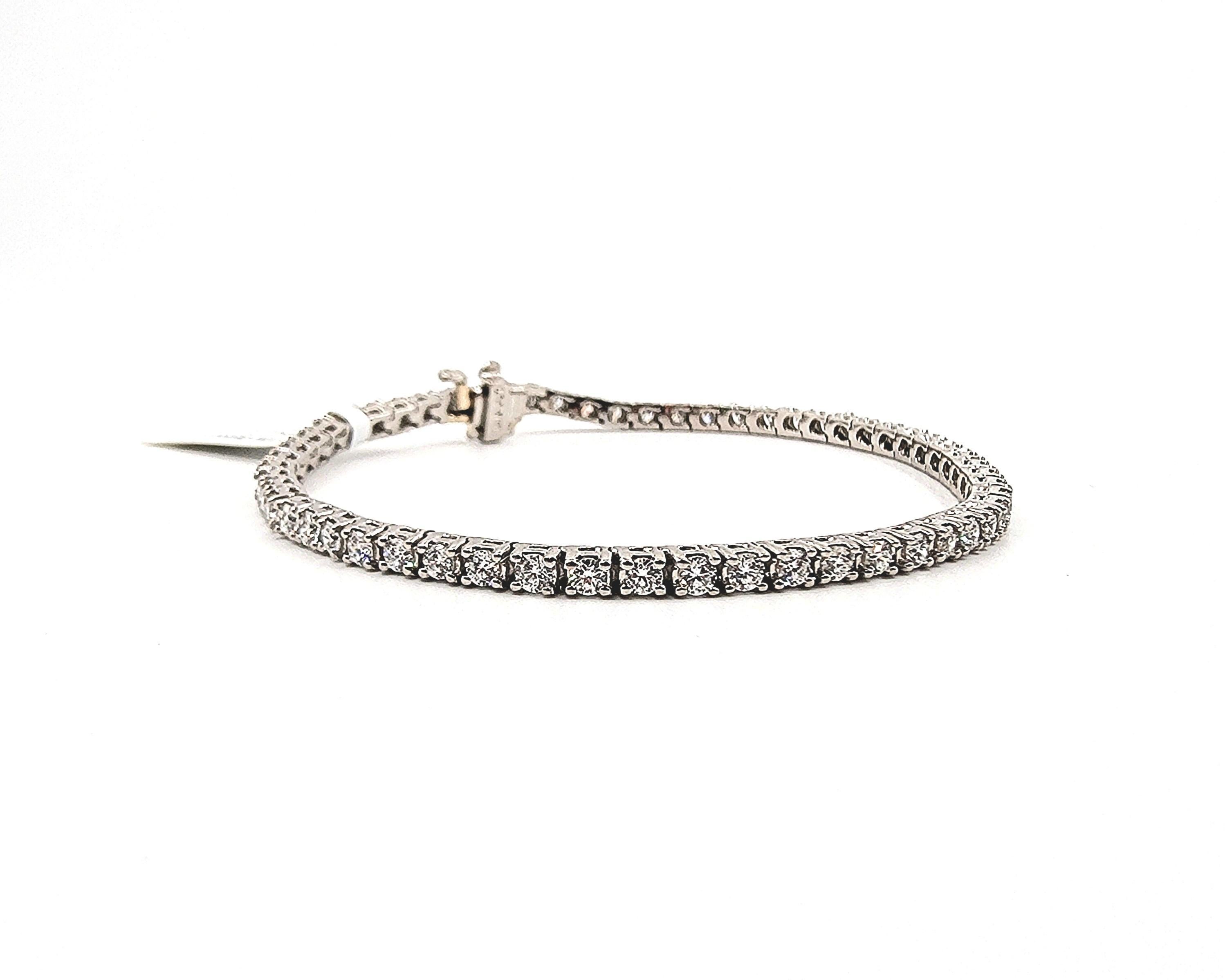 Pulsera de tenis con diamantes de 2.77 ct en venta 3