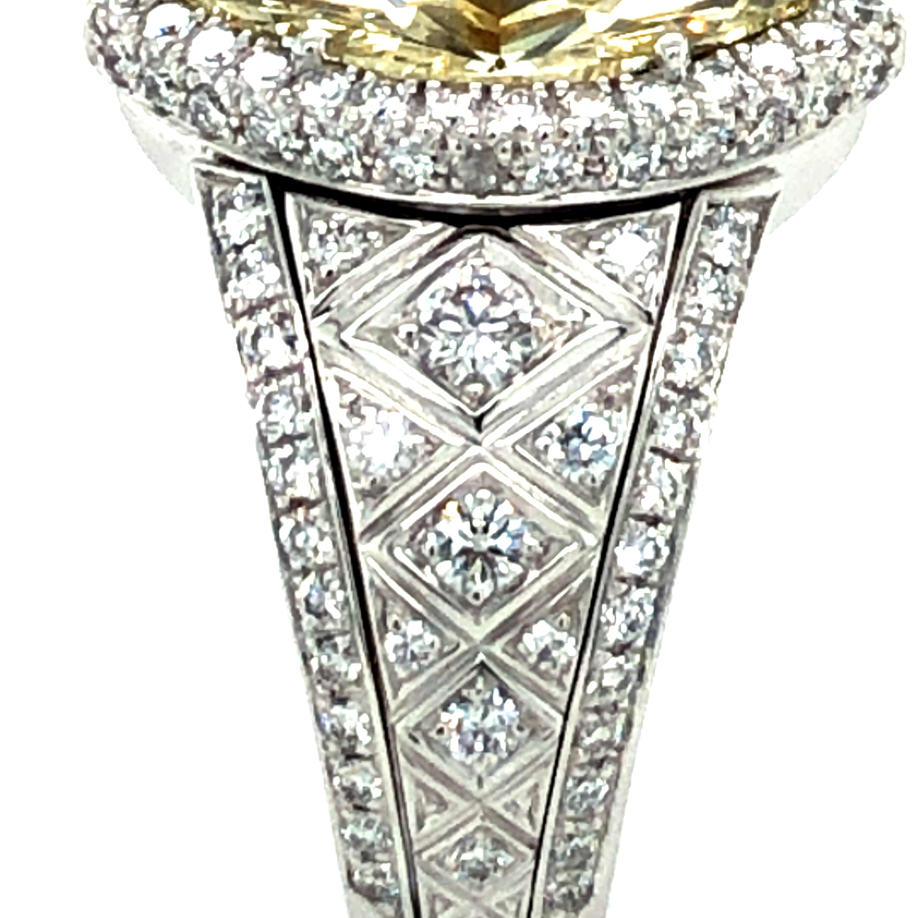 2.77 Carat Marquise-Cut Diamond Ring by Avalon Swiss in 18 Karat White Gold For Sale 3
