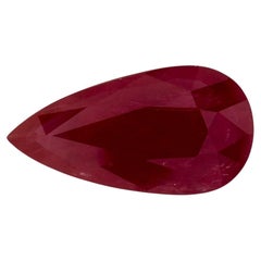 Used 2.77 Ct Ruby Pear Loose Gemstone