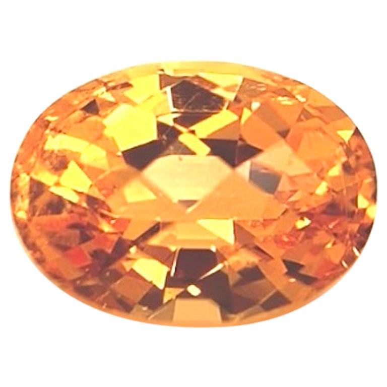 Grenat mandarin ovale de 2,77 carats, pierre en vrac non sertie en vente