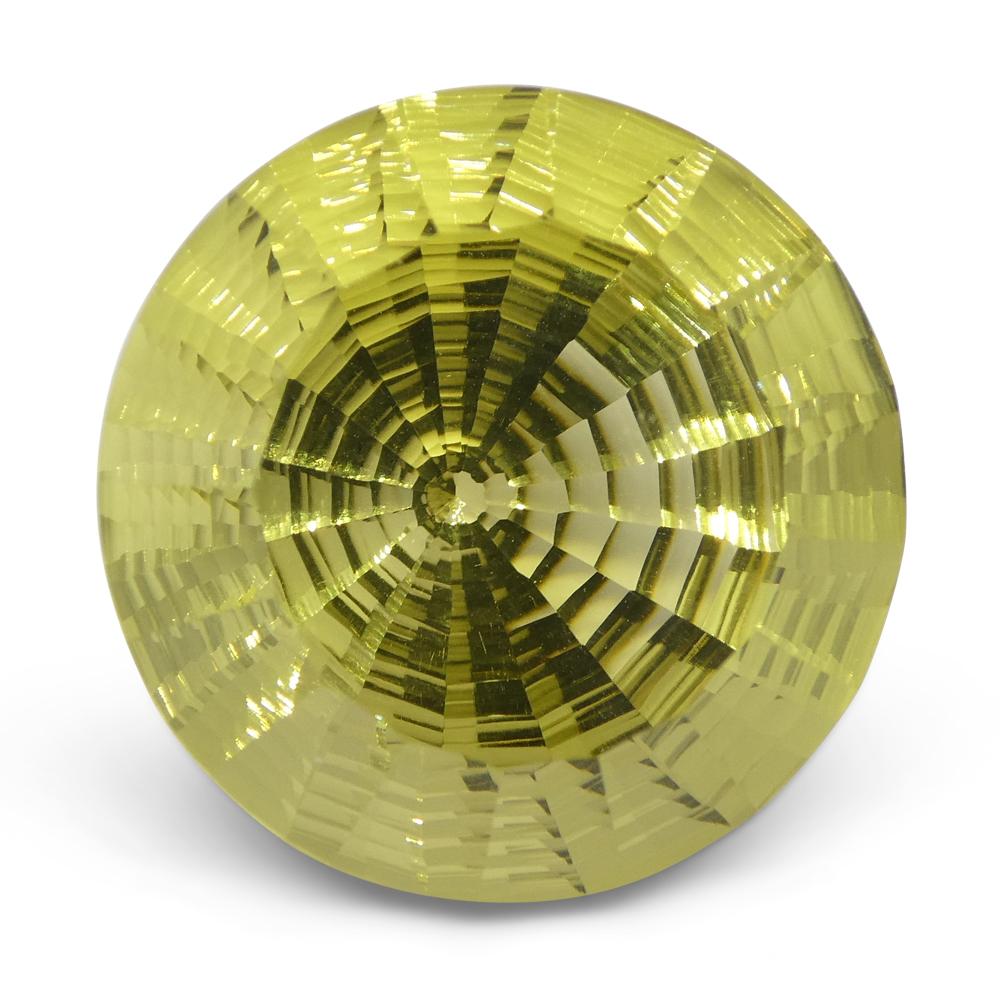 27.71ct Round Lemon Citrine Fantasy/Fancy Cut In New Condition For Sale In Toronto, Ontario