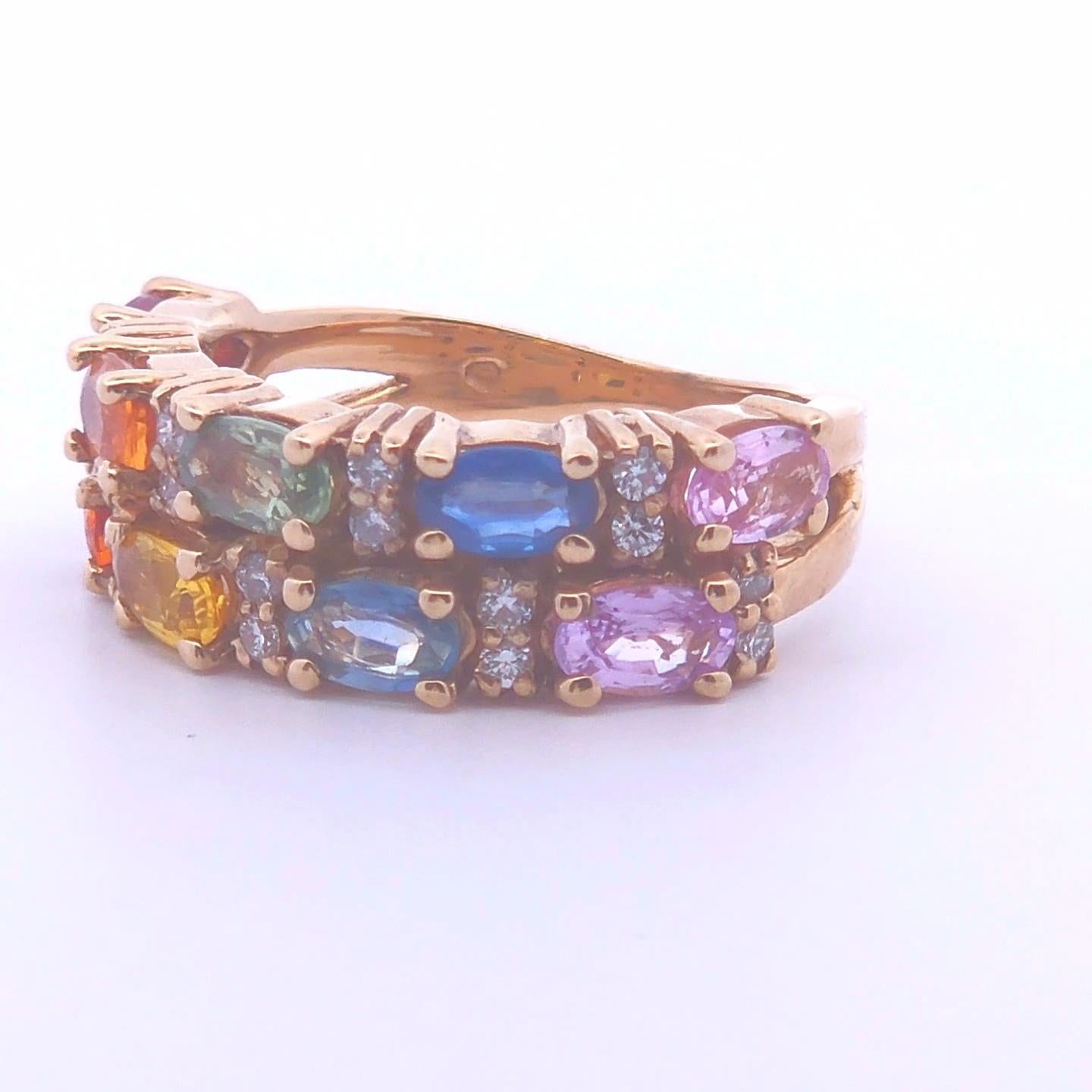 Oval Cut 2.77ct Oval Sapphire Ring in 10k Gold For Sale