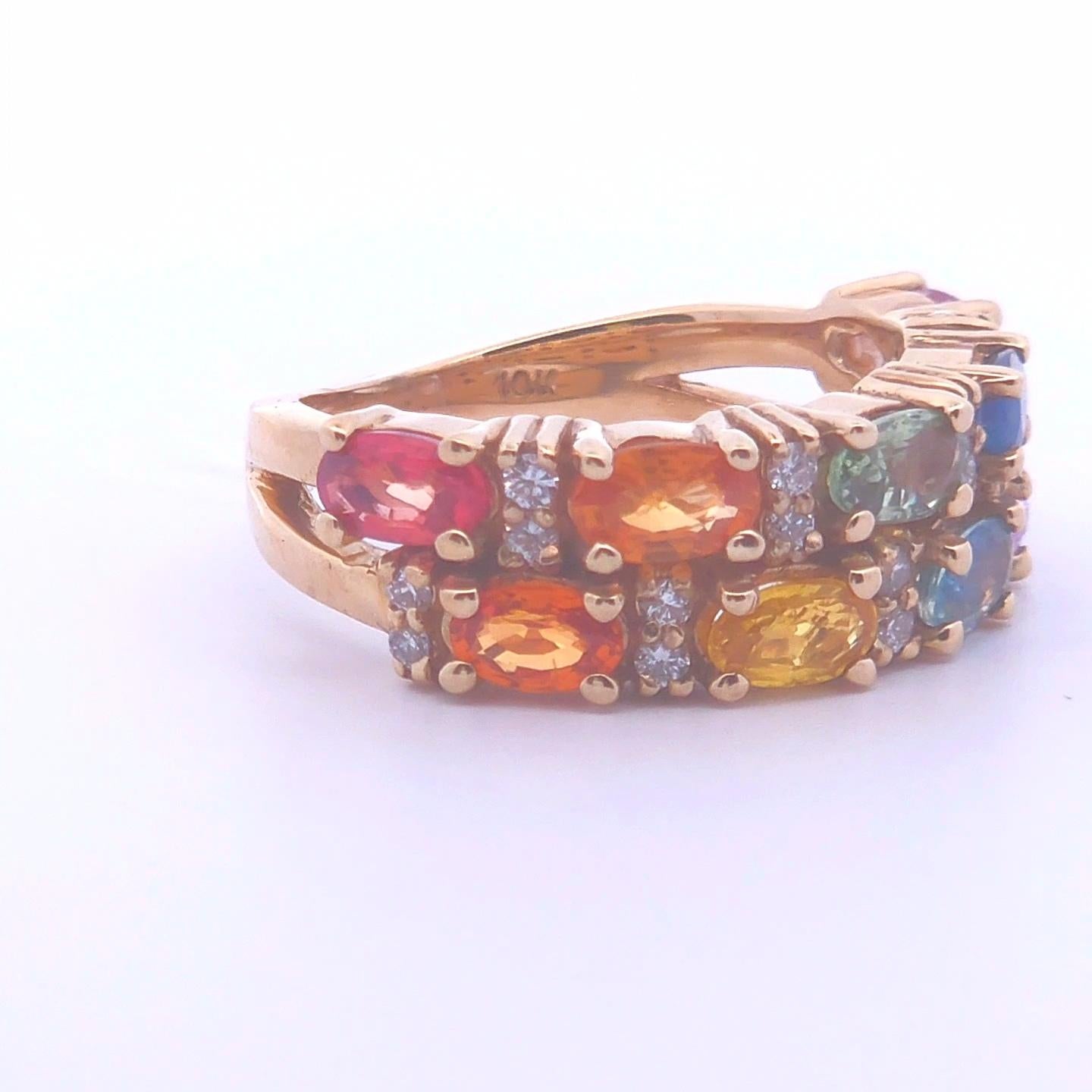 2.77ct Oval Sapphire Ring in 10k Gold In New Condition For Sale In Tustin, CA