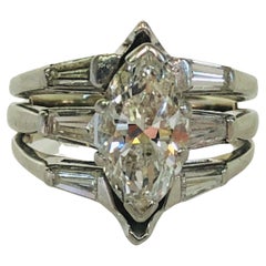 Vintage 2.77tdw Marquise Cut Ring