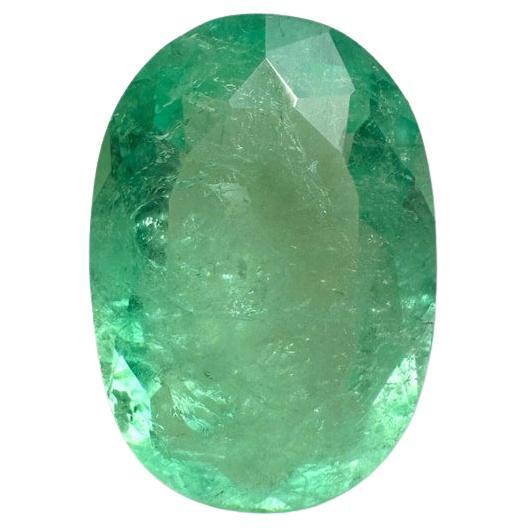 2,78 Quilates Verde Amarillento Claro Esmeralda Colombiana Talla Oval - Gema Nacimiento Mayo