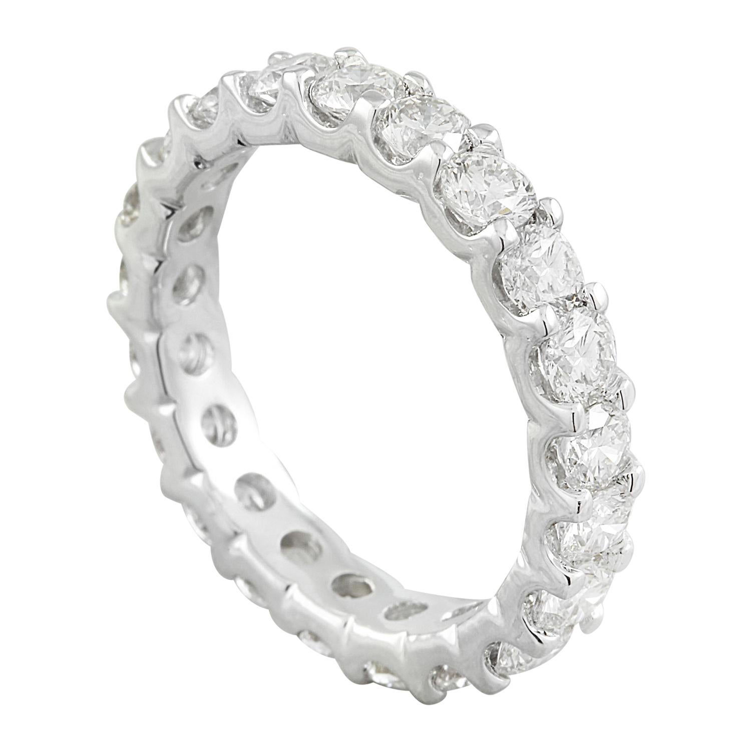 Introducing an extraordinary masterpiece of elegance and sophistication - the 2.78 Carat Natural Diamond 14K Solid White Gold Eternity Ring, a pinnacle of luxury craftsmanship for those with discerning taste.

Crafted with exquisite attention to