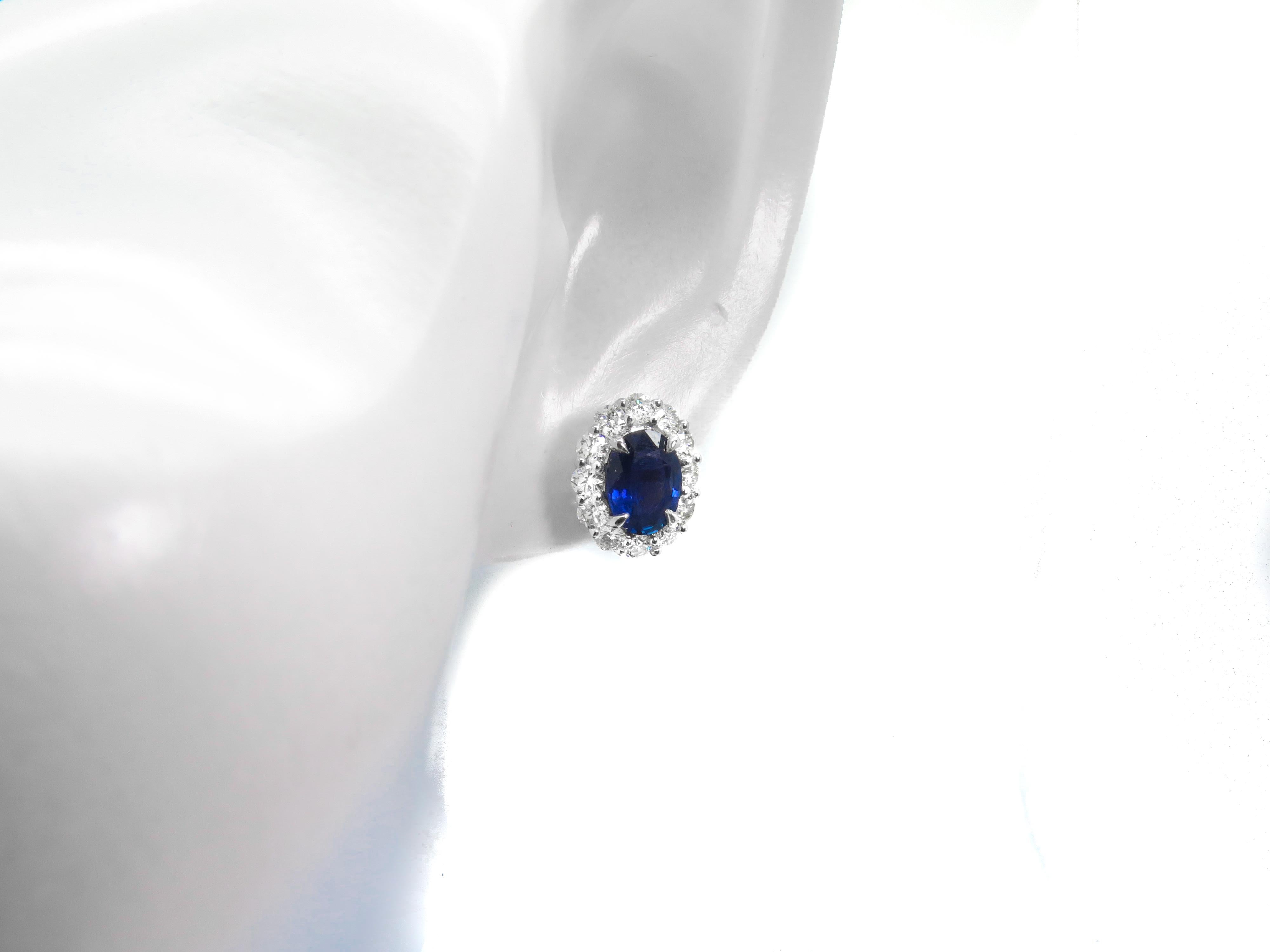 Each sapphire's hue is individual and nuanced; no two are alike. With tones ranging from deep velvety blue to crisp cornflower blue, our blue sapphires are gorgeous specimens of nature's beauty. 

An extraordinary pair of oval cut sapphires weighing