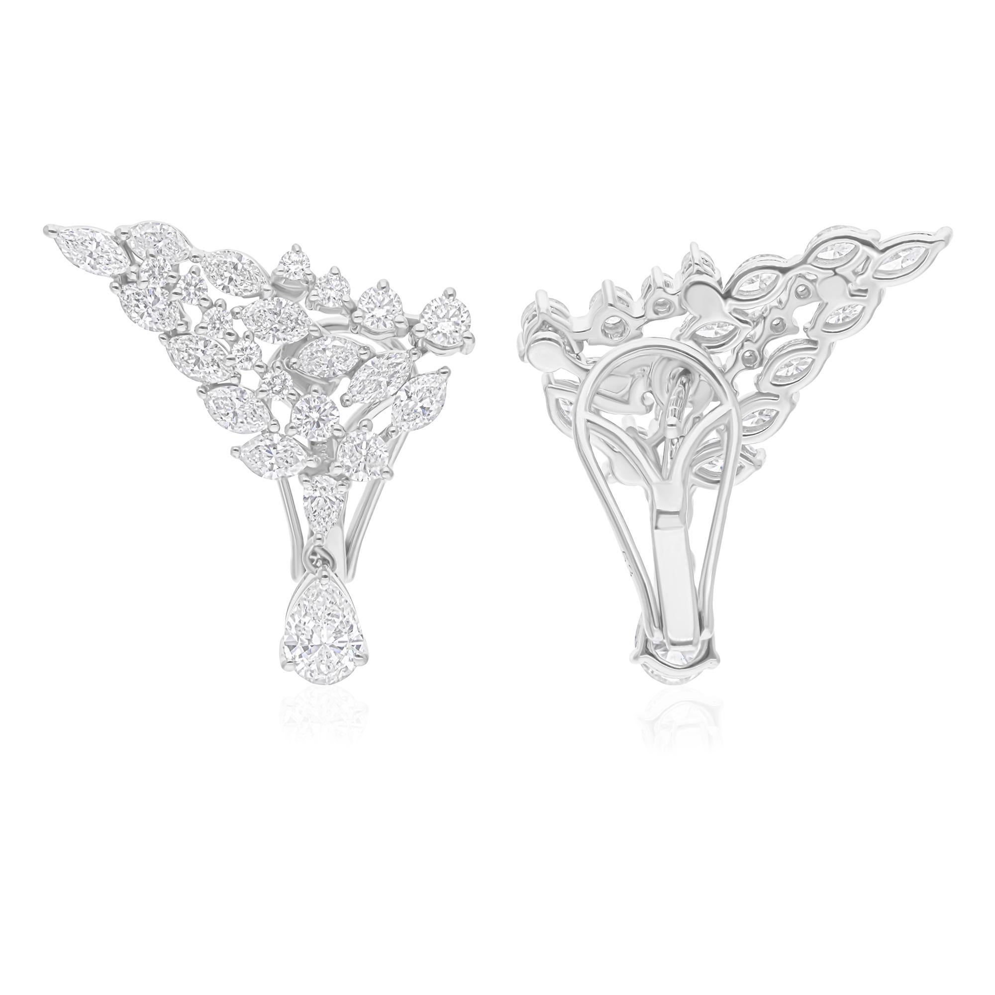 Cast from 18-karat gold, these exquisite earrings are handset with 2.78 carats of sparkling diamonds.

FOLLOW SPECTRUM JEWELS storefront to view the latest collection & exclusive pieces. Spectrum Jewels is proudly rated as a Top Seller on 1stdibs