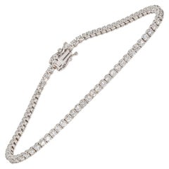 2.78 Carat White Gold Diamond Tennis Bracelet