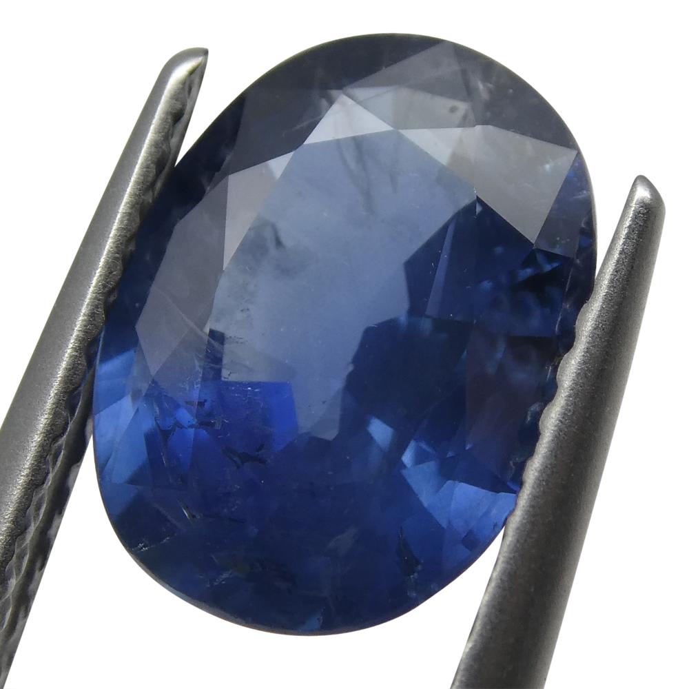 Description:

One Loose Sapphire
Report Number: GT13354512
Weight: 2.78 cts
Measurements: 10.20x7.48x4.20 mm
Shape: Oval
Cutting Style Crown: Mixed Cut
Cutting Style Pavilion: Mixed Cut
Transparency: Transparent
Clarity: Slightly Included: Some