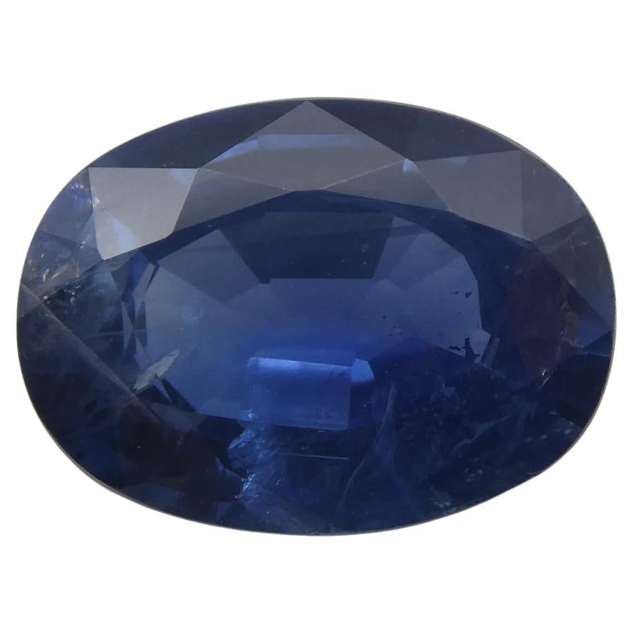 2.78 ct Blue Sapphire Oval IGI Certified Tanzanian For Sale