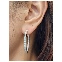 Boucles d'oreilles en diamant de 2.78 carats