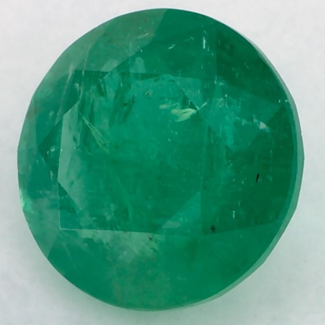 2.78 Ct Smaragd Runde Lose Edelstein (Rundschliff) im Angebot
