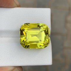 27.85 Carati Nature Sciolto Colore Limone Citrino Taglio Cuscino Gemma Brasiliana