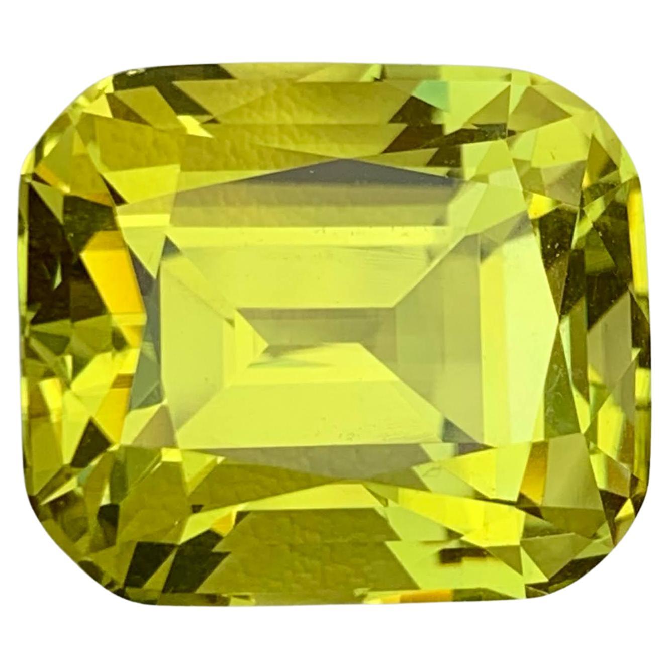 27.85 Carati Nature Sciolto Colore Limone Citrino Taglio Cuscino Gemma Brasiliana