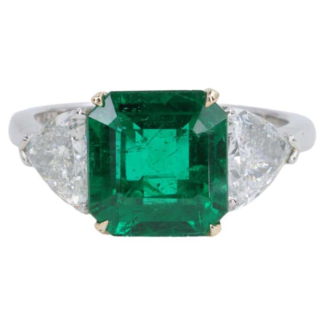 Antique Emerald Three-Stone Rings - 813 For Sale at 1stDibs | 10 carat ...