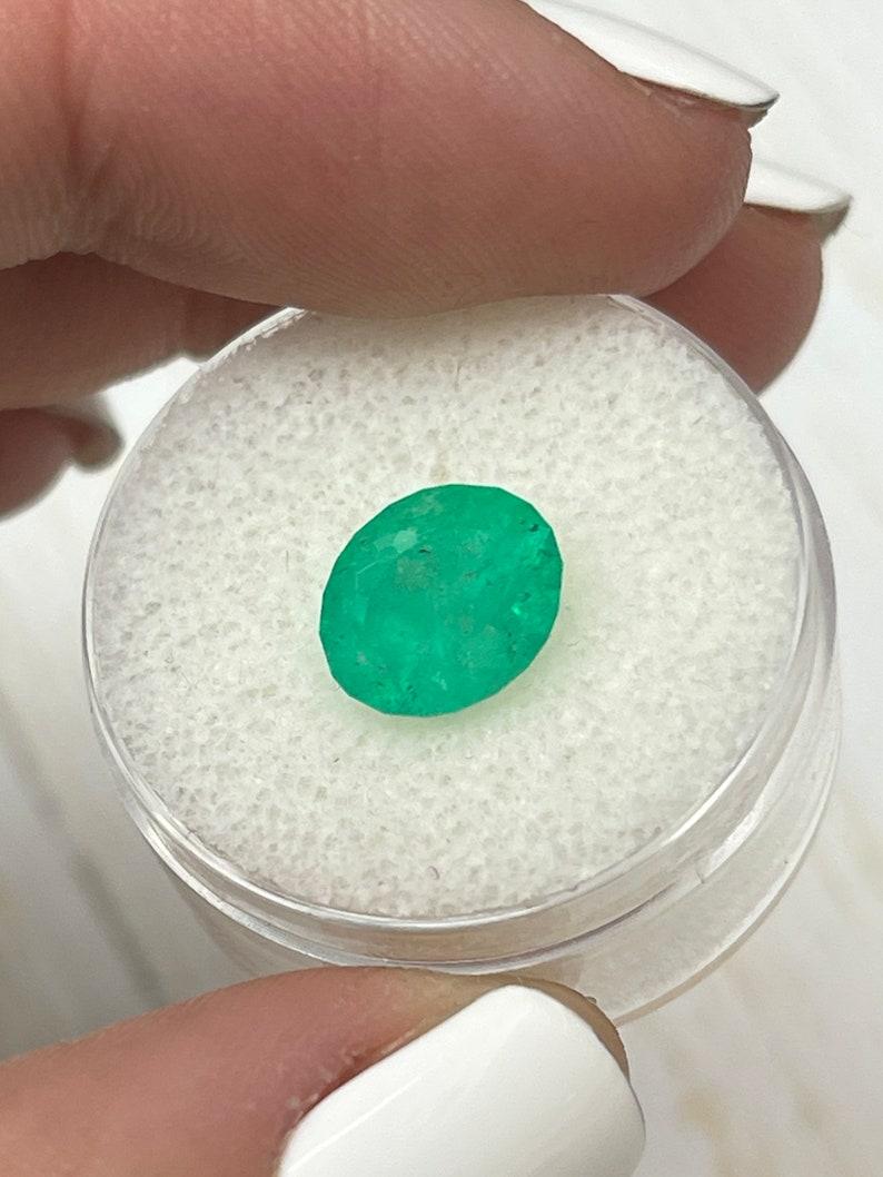 2.79 Carat Medium Green Colombian Emerald Oval Cut - May Birthstone Gem In New Condition For Sale In Jupiter, FL