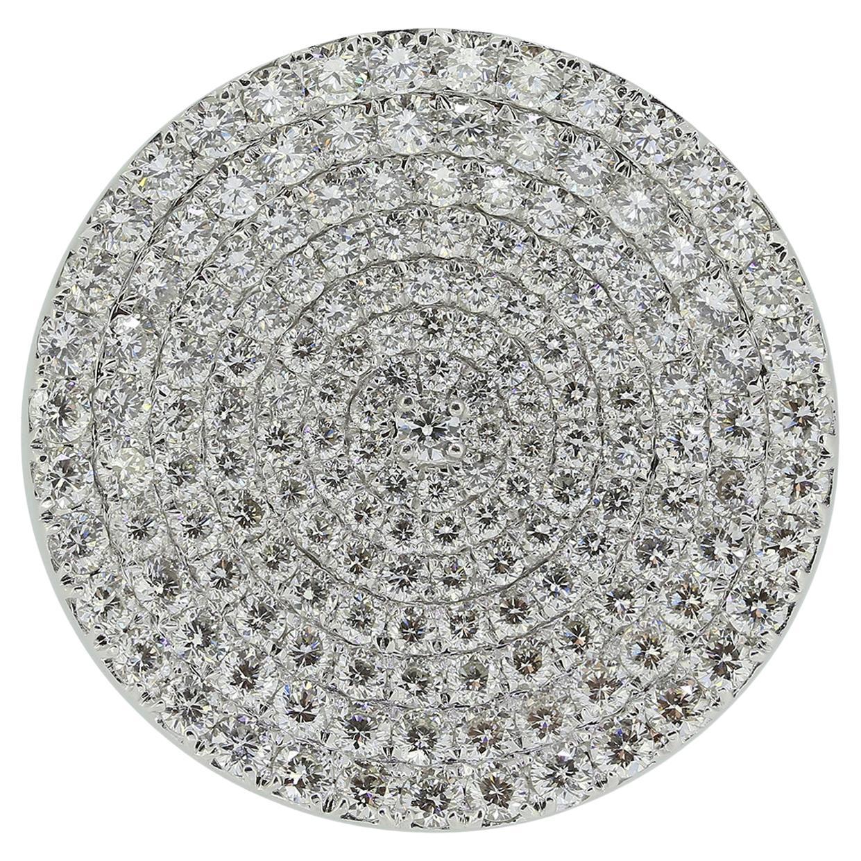 2,79 Karat Pavé-besetzter konkaver Diamantring im Angebot